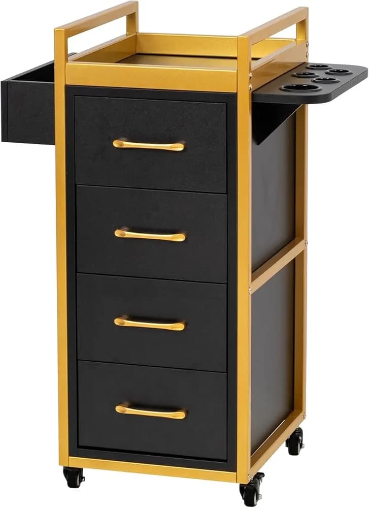עגלת מקצועי לסלון 4 מגירות